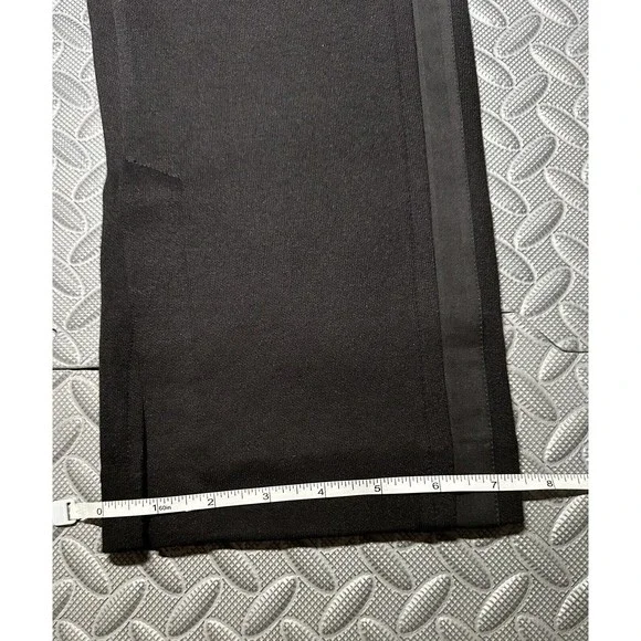 NEW rag & bone Joan Slim Fit women's black Slit cuffs stripe Pants 52%cotton L - Picture 9 of 11